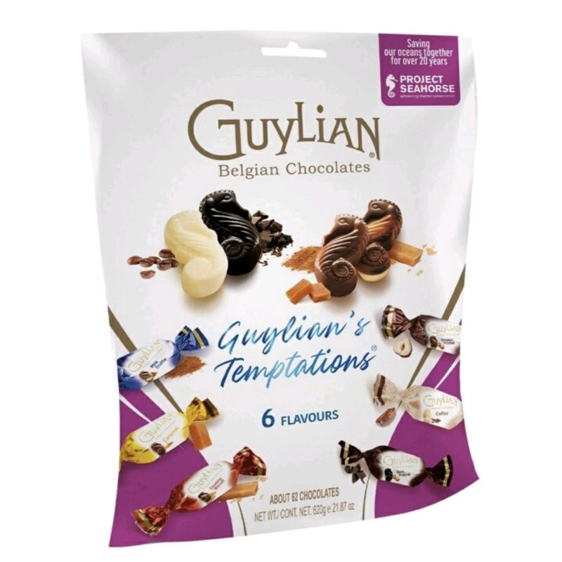 比利時 Guylian 海馬 造型  綜合 巧克力 （12入分購/ 620g袋購）