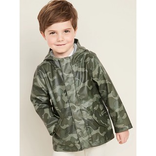 美國OLD NAVY 小男童迷彩連帽式防水拉鏈外套