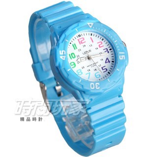 日本機蕊 TP2108L-05A水藍 簡單數字活力潮流腕錶 數字錶 女錶/學生錶/手錶/都適合/防水手錶