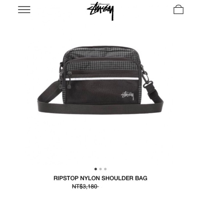 美國正品🇺🇸Stussy RIpstop 3M Nylon Shoulder 網兜 潮流 斜挎 後背包 腰包 斜背包