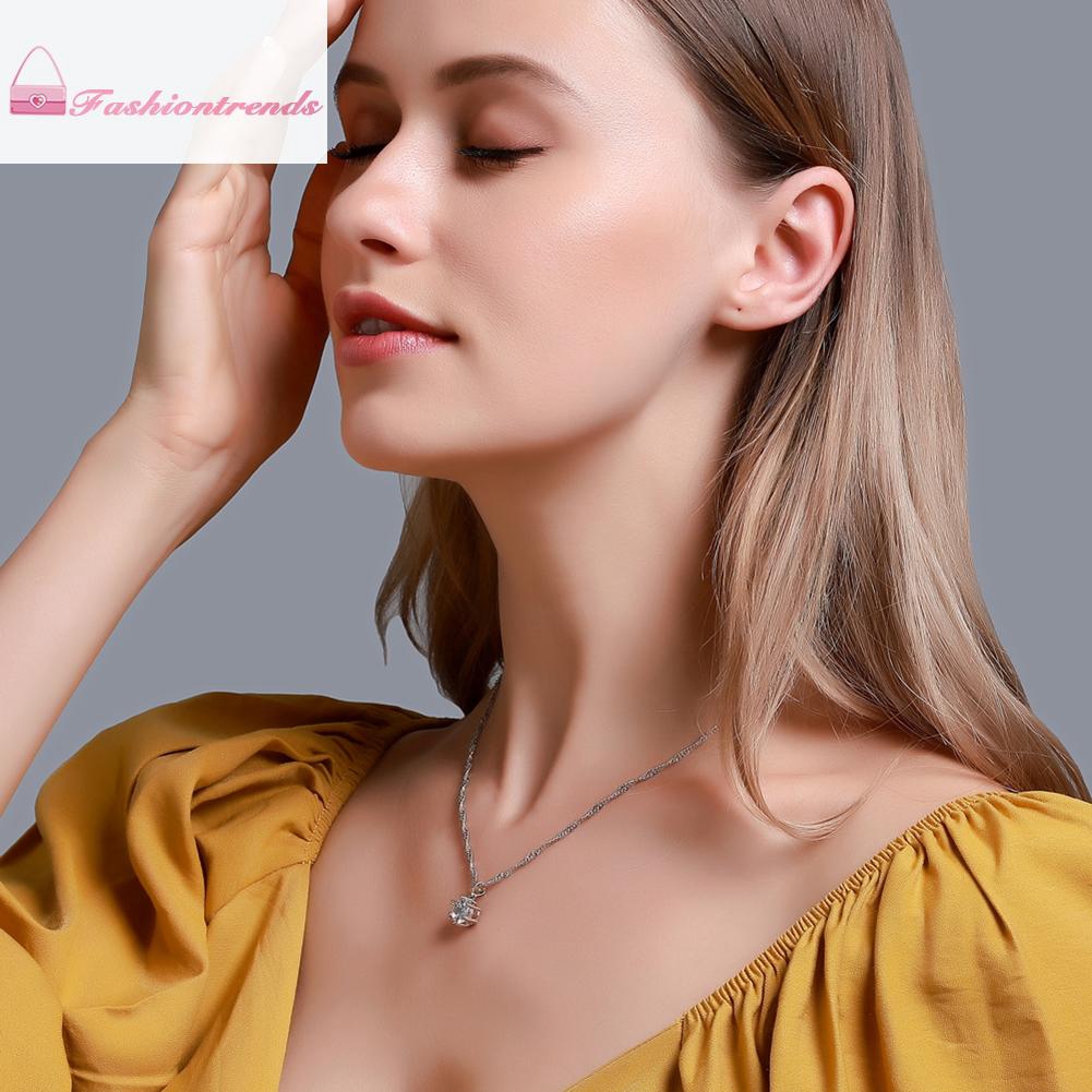 价格从 136 86 項鍊心心鋯石女性吊墜鎖骨 Best Price Products
