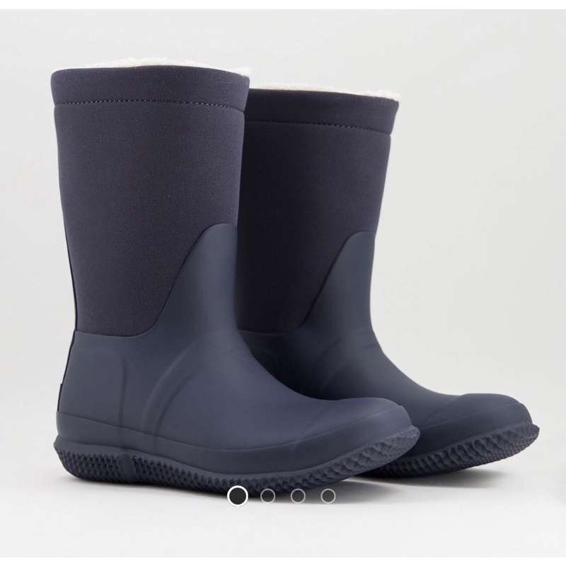 全新正品 Hunter Boots Original Vegan Roll Top Sherpa中筒靴內裡鋪毛保暖UK3