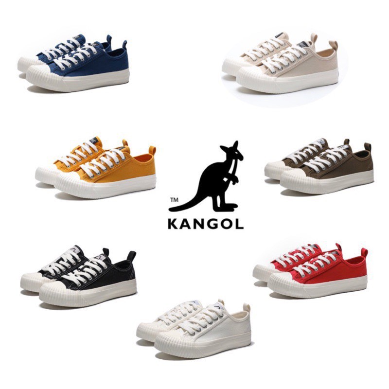 KANGOL 袋鼠 餅乾鞋 王妃款帆布鞋 經典黑白色