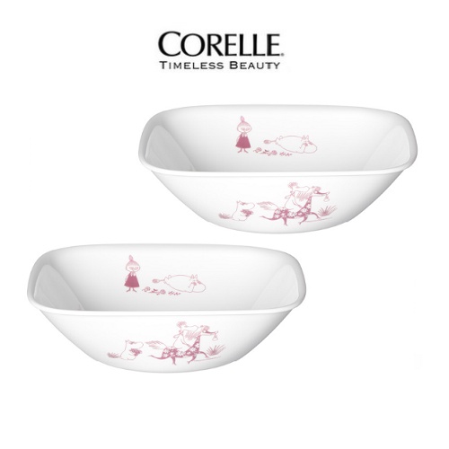 [CORELLE] Moomin Comics 姆明 方碗 2p 套 / 麵條碗 / 餐具 / 餐具