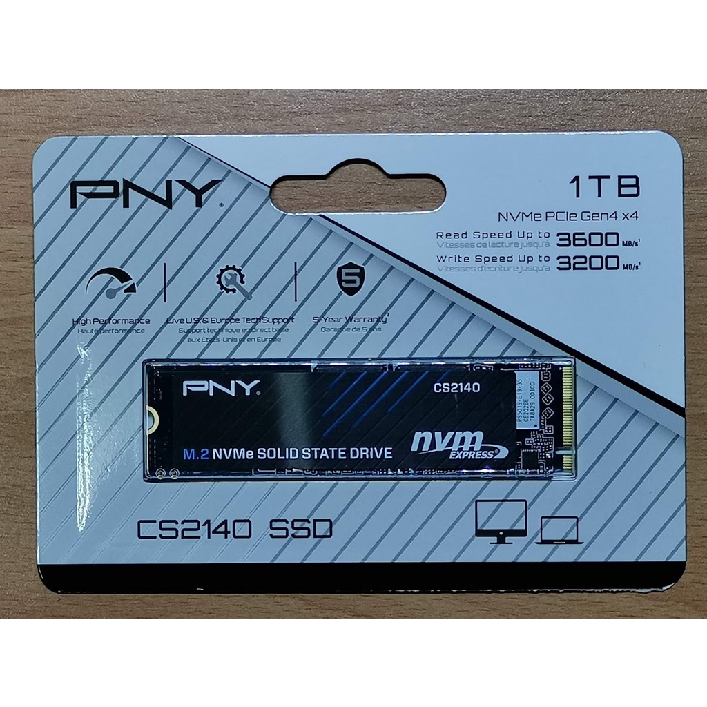 PNY CS2140 1TB M.2 2280 PCIe Gen4x4 SSD 固態硬碟