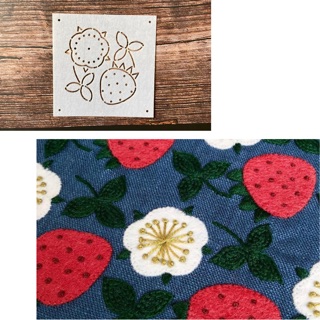 模板類 🌟刺繡 拓印 模板 草莓花 可重複使用