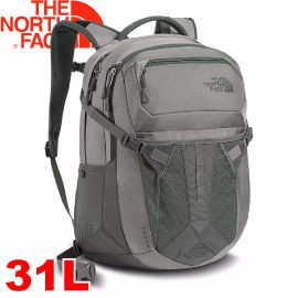 【The North Face 31L 15吋電腦背包 月霧灰/鴨綠】NF00CLG4/電腦書包/筆電包/後背/悠遊山水