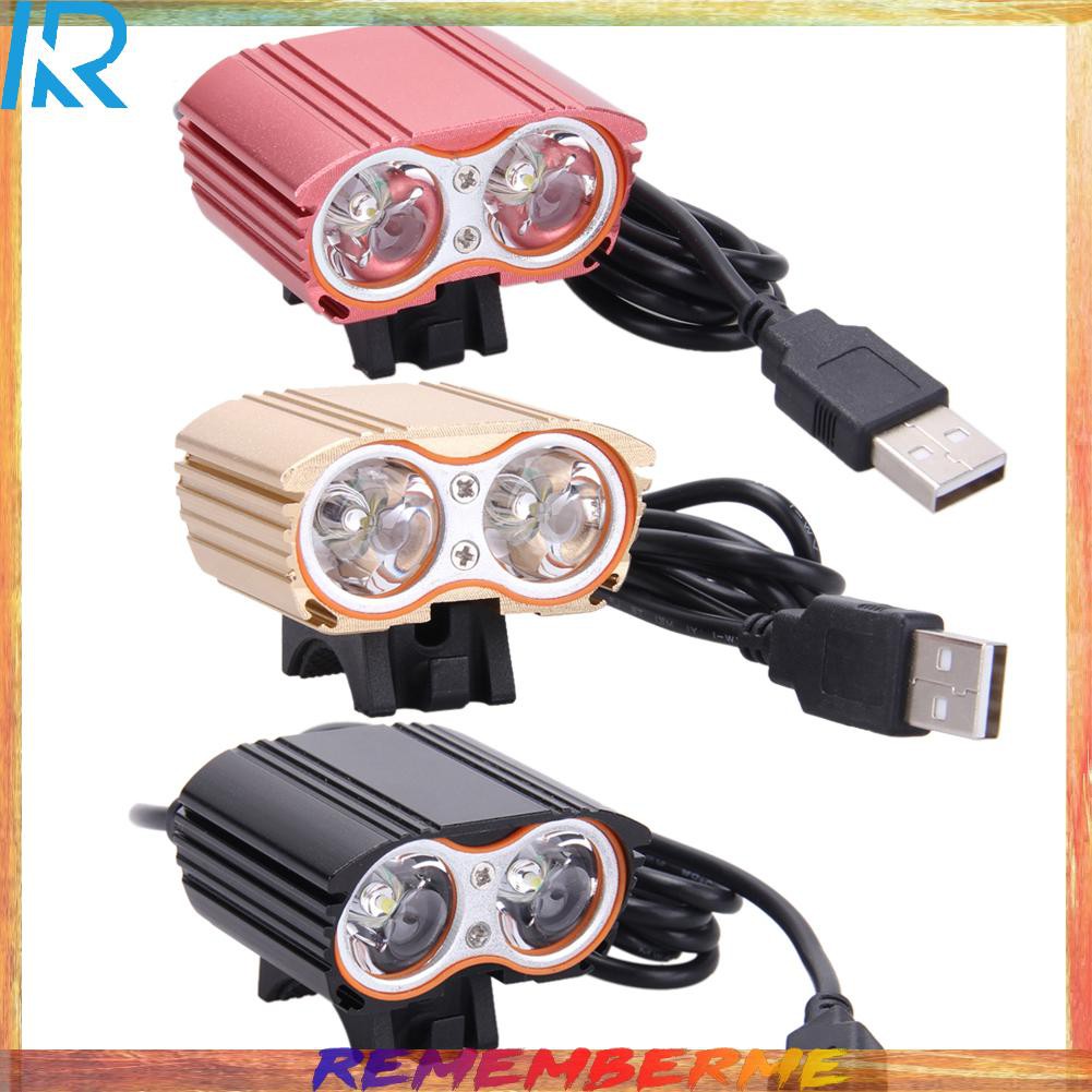 ❣8000LM USB 2XCREE XM-L T6 LED大燈燈自行車大燈L＆6