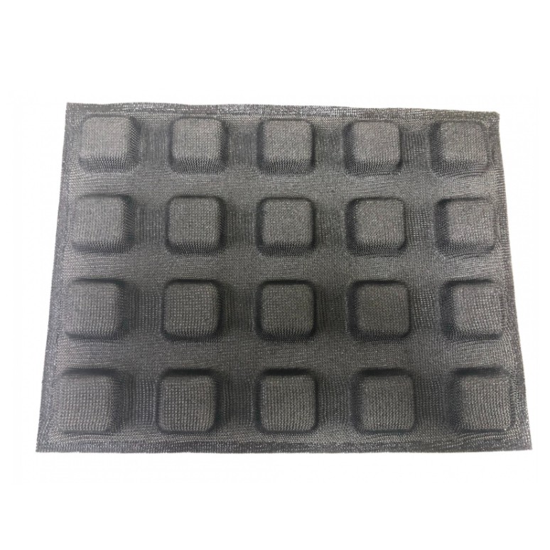 [樸樂烘焙材料]透氣矽膠模 -小正方型模20孔 烤模 福和科技