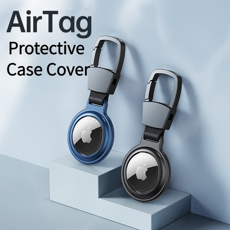 帶有 Apple AirTag Tracker 定位防丟的鑰匙圈保護套