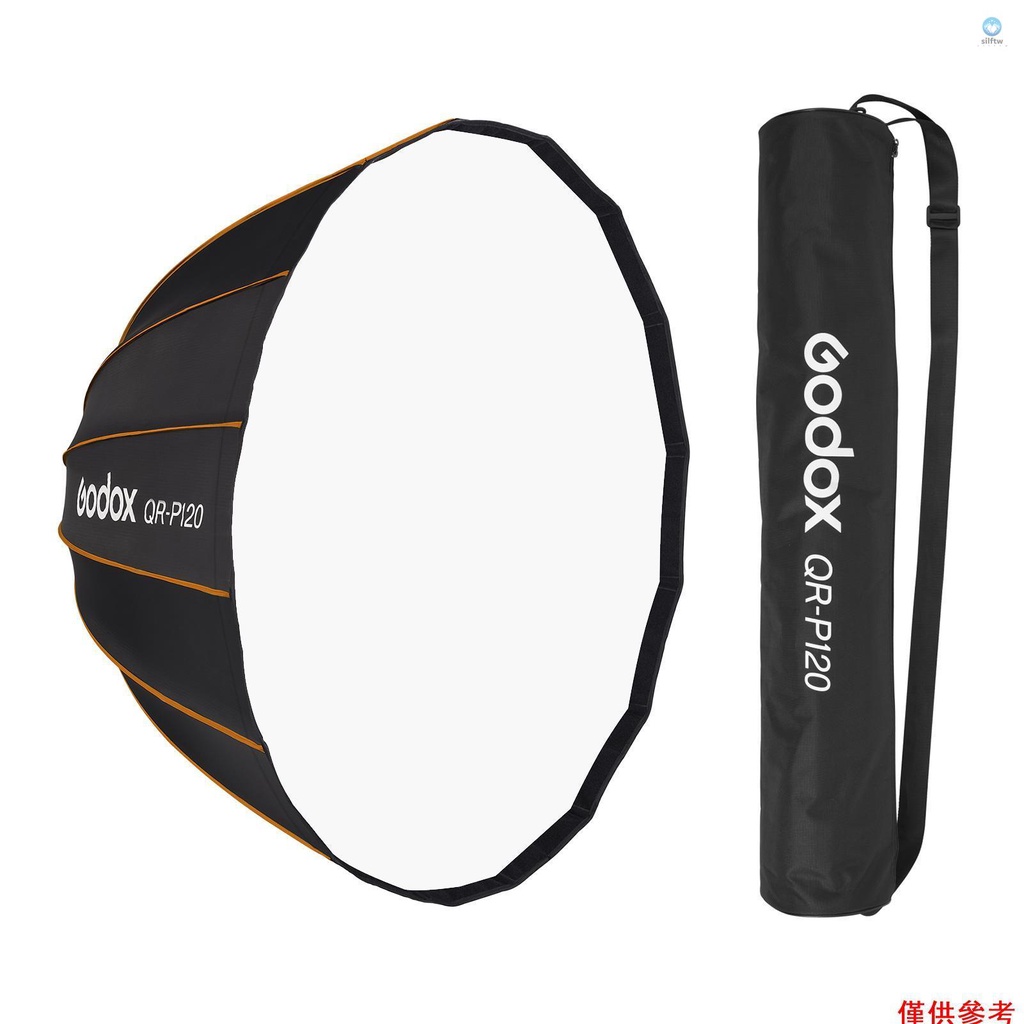 Godox 專業 Parabolic 柔光箱 120cm 擴散器鮑恩安裝架 帶用於攝影棚攝影的提包