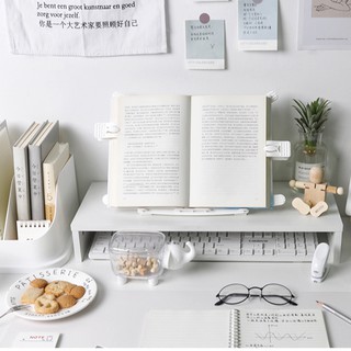 Ohaya丨純白ins 多功能閱讀書架 琴譜架 書本夾壓書夾固定書本學生用書託課桌看書神器書架讀書ipad支架