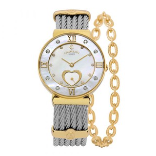 CHARRIOL 夏利豪 ST-TROPEZ ST30YD560057 魅力激情心型鑽石腕錶 / 金 30mm