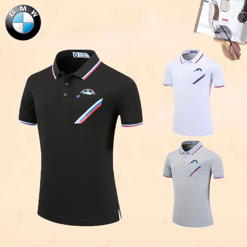 賽車服puma彪馬bmw Motorsport寶馬刺繡車標冰絲棉男女款短袖短t翻領短袖polo衫透氣 蝦皮購物