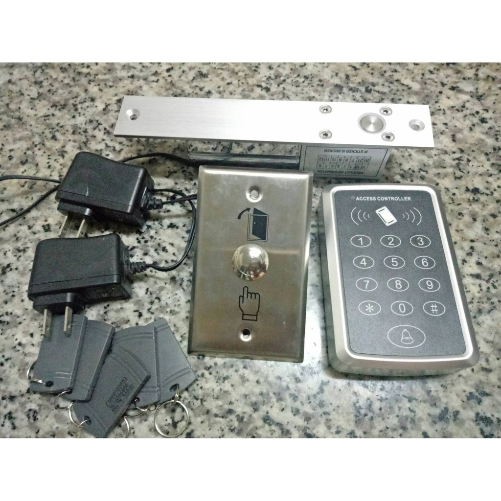 C-670 副廠 雙頻 陽極鎖套裝 雙頻卡機+陽極鎖+MF卡片+開門鈕+變壓器 陽極鎖 門禁