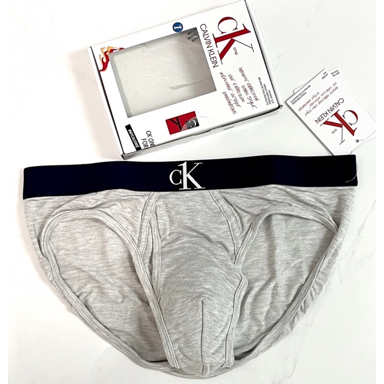 #現貨# CK ONE -Calvin Klein 男大人灰色三角內褲-盒裝