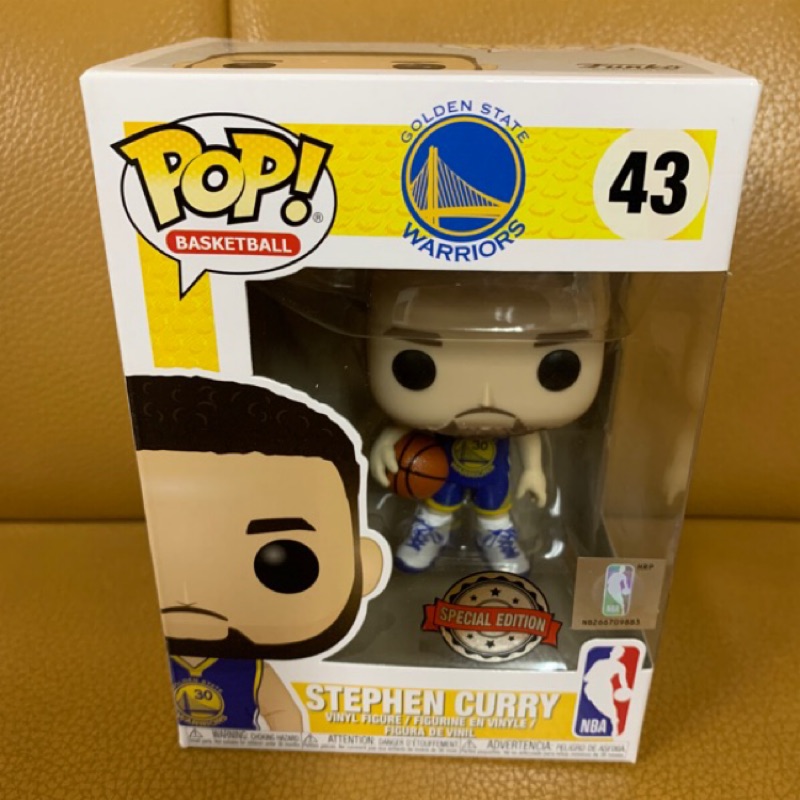 [現貨]Funko Pop 正版 NBA 金州勇士 史蒂芬·柯瑞 Stephen Curry 咖哩 美系公仔 #43