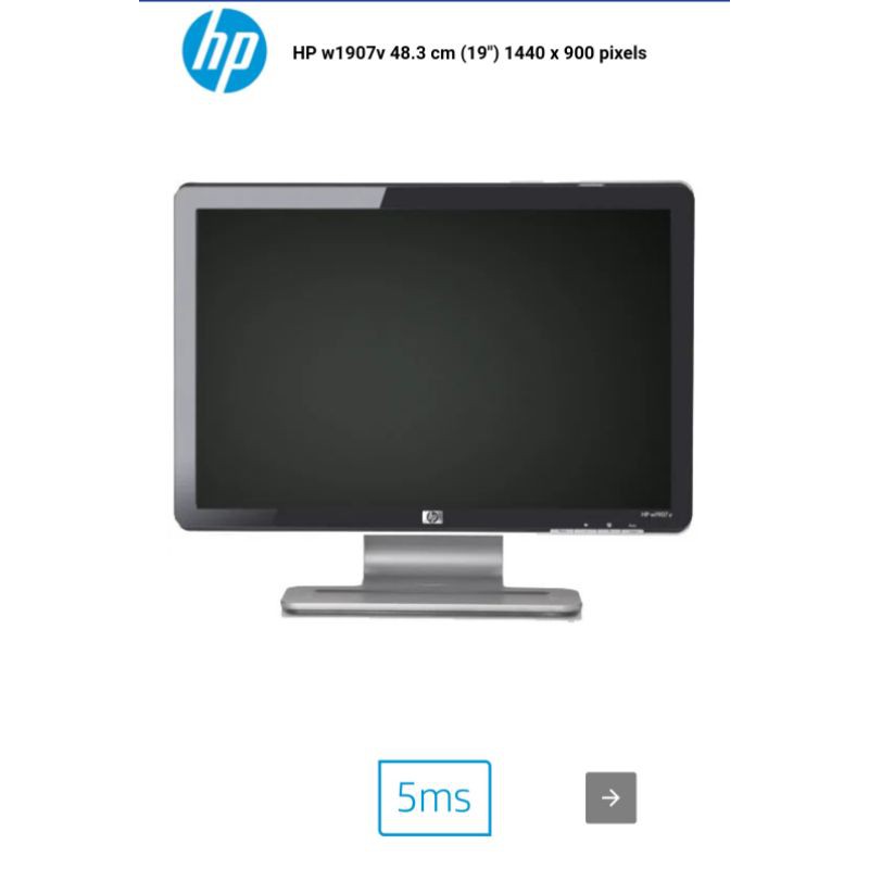二手 功能正常 畫質不錯 HP w1907v 高畫質液晶螢幕 19吋 鏡面螢幕 內建優質喇叭 板橋可自取 請看貼文牆