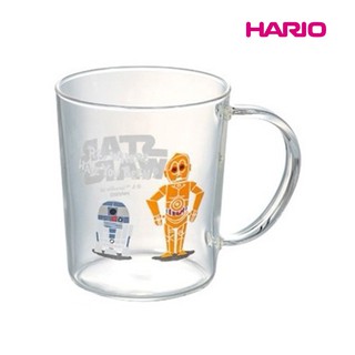 【日本 HARIO】Star Wars 機器人R2-D2-C3PO耐熱玻璃馬克杯 360ML SW