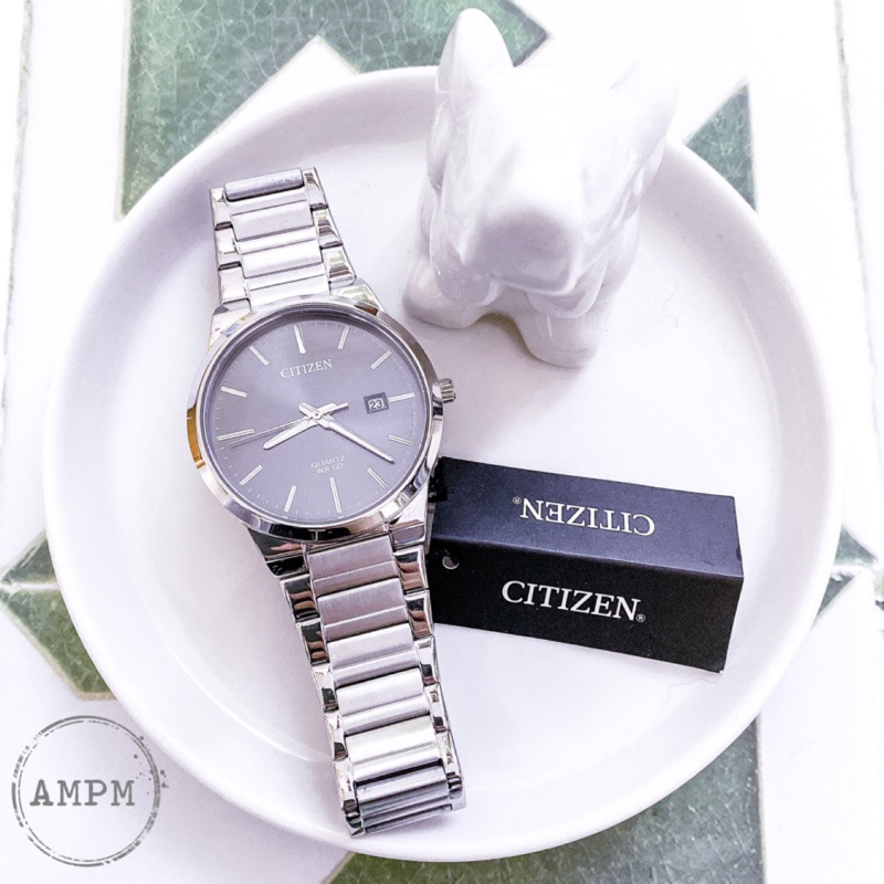 全新 現貨 CITIZEN BI5060-51H 星辰錶 手錶 39mm 大三針 日期顯示 灰面盤 鋼錶帶 男錶