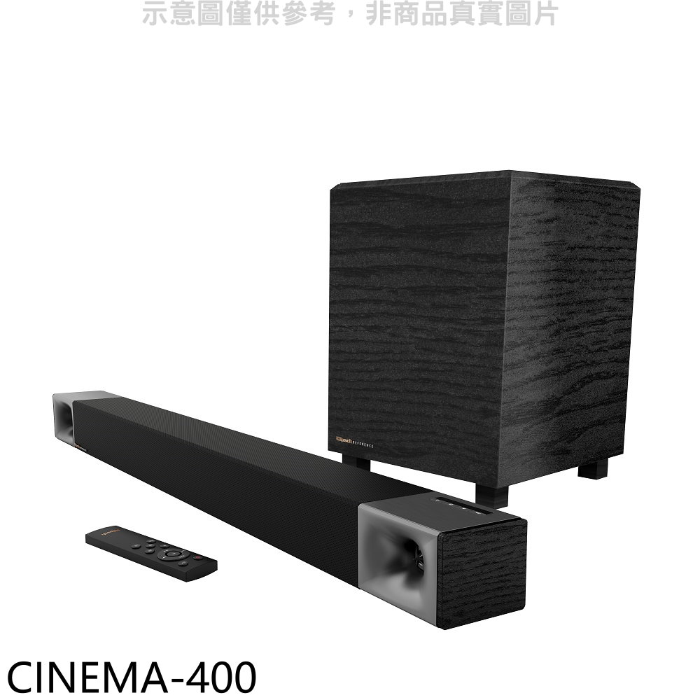 Klipsch2.1聲道微型劇院SOUNDBAR音響CINEMA-400 (含標準安裝) 大型配送