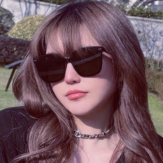 太陽眼鏡 墨鏡 眼鏡墨鏡 墨鏡女 個性眼鏡 周揚青同款超大框方形米釘女圓臉顯瘦韓版潮男街拍眼鏡