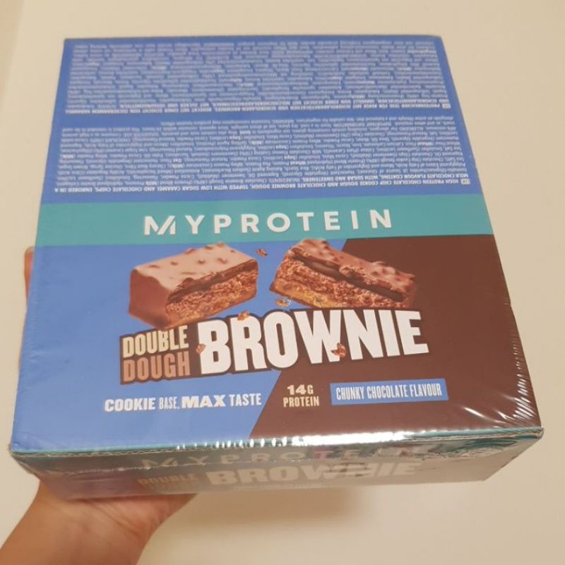 【即期】Myprotein 高蛋白雙層夾心布朗尼 巧克力脆片 奶油餅乾 口味 60g