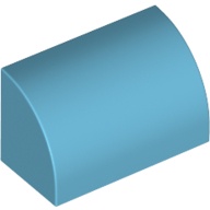 AndyPB 樂高LEGO 中蔚藍色 圓弧磚/曲面磚 1x2x1 [37352] Slope 6236578 天空藍色