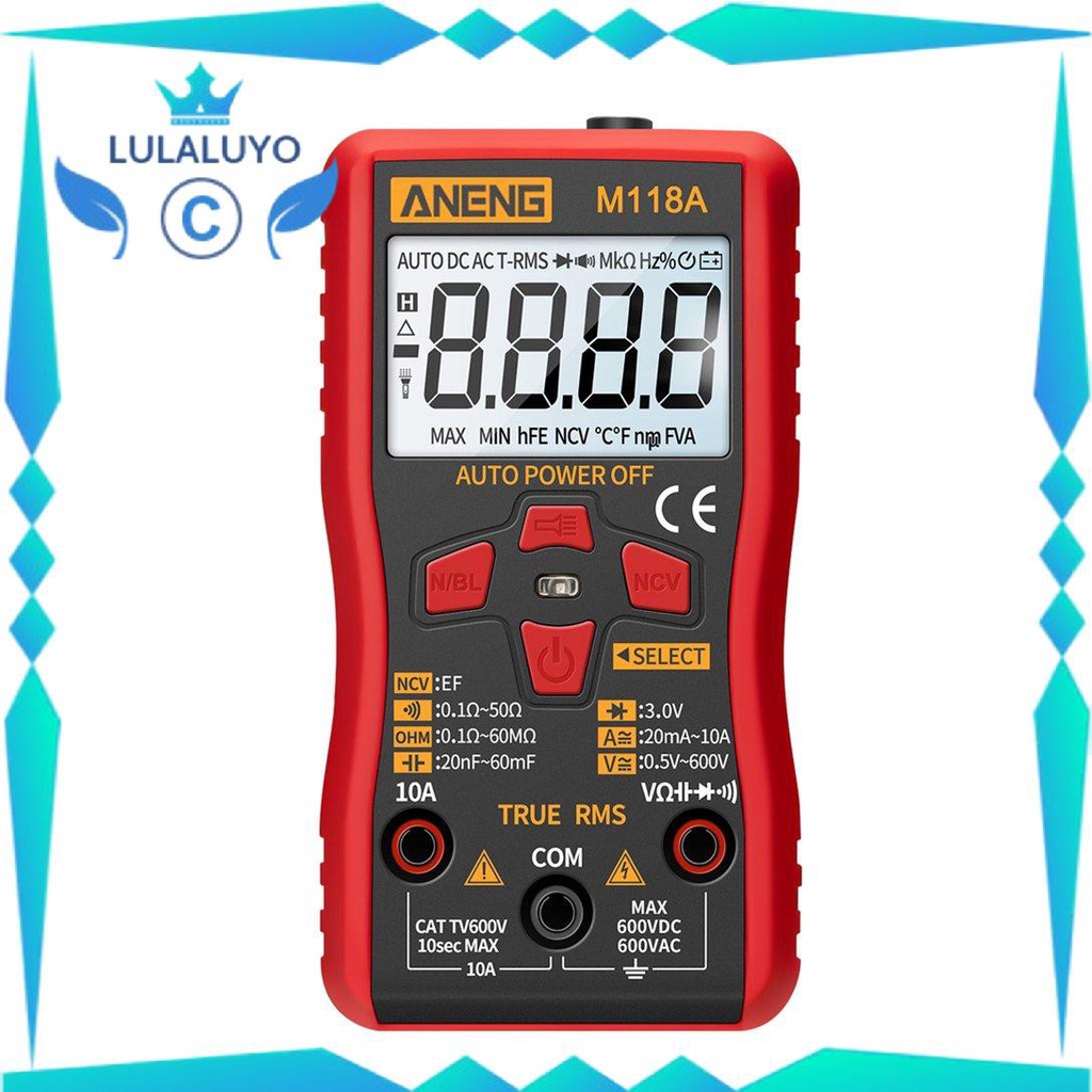 ANENG M118A數字萬用表（自動識別測量數據）電錶 電壓表 火線檢測