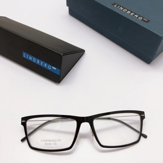 LINDBERG鈦金屬方框眼鏡林德伯格6505超輕無螺絲設計眼鏡