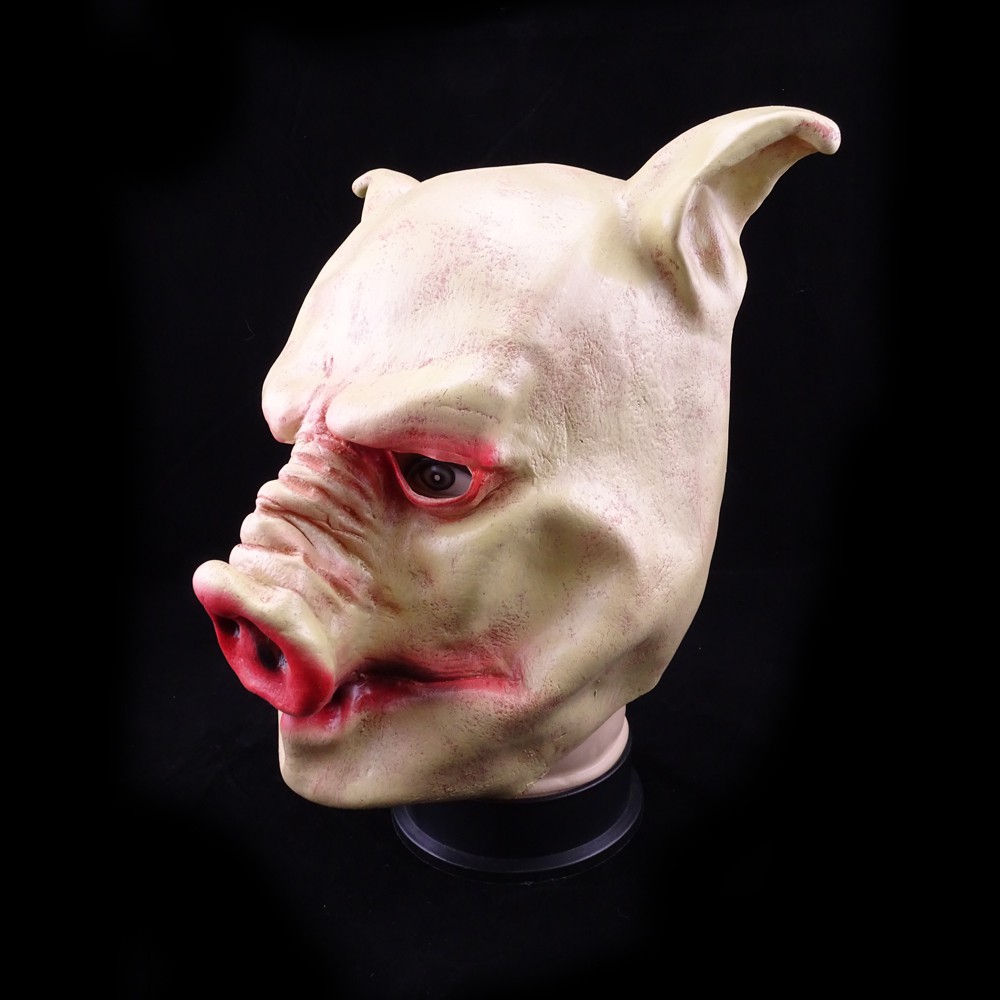 豬面具 Cosplay角色扮演萬聖節化妝假面動物頭套面具 萬聖節 酒吧密室鬼屋恐怖面具 派對道具 豬頭套
