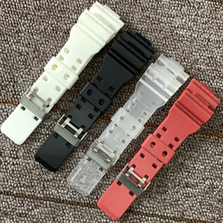 錶帶 30x16 毫米,相容卡西歐 G Shock 和運動手錶,兩種啞光黑色和閃亮黑色錶帶。