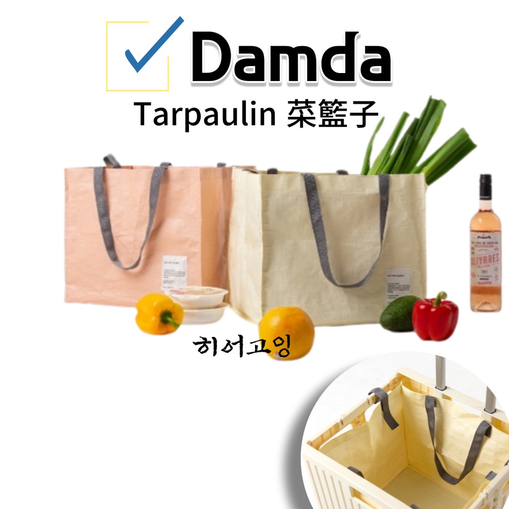 [韓國 DAMDA]✨現貨✨環保袋 防水袋 手提袋 購物袋 野餐袋 4輪摺疊購物車 2輪摺疊購物車 可用 /韓國發貨✈️