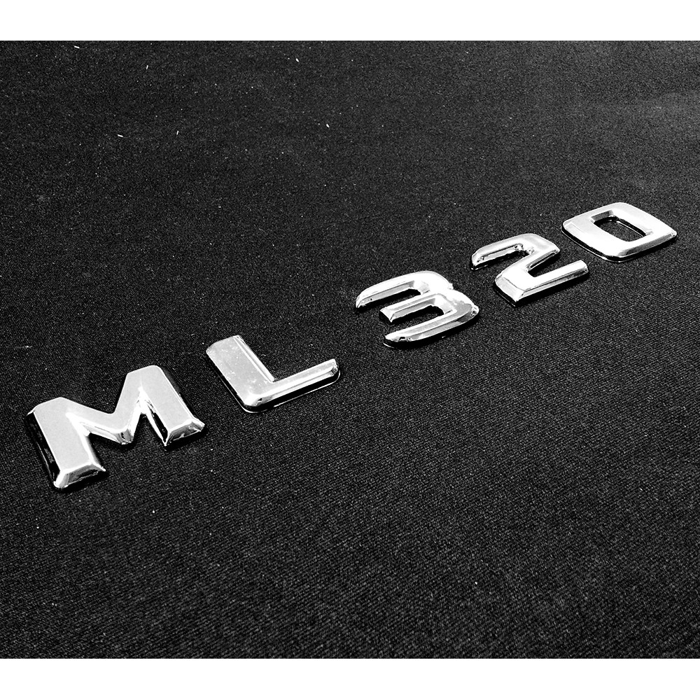 Benz 賓士 ML320 電鍍銀字貼 鍍鉻字體 後箱字體 車身字體 字體高度28mm