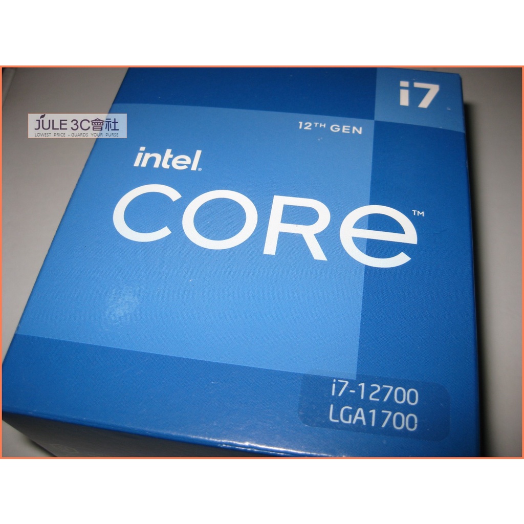 JULE 3C會社-Intel Core i7 12700 2.1G~4.9G/25M/全新/12代/1200 CPU