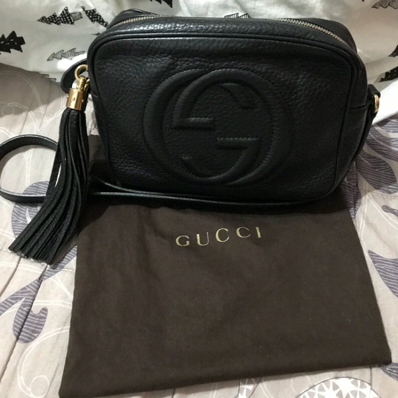 Gucci Disco 流蘇包黑色