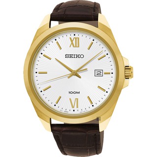 ∣聊聊可議∣SEIKO 精工 城市時尚石英手錶-銀x金框/42mm 6N42-00H0J(SUR284P1)