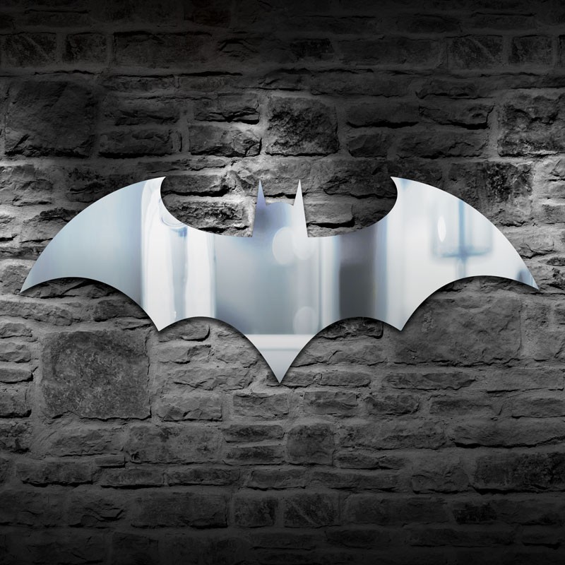 【現貨】蝙蝠俠鏡子檯燈 智能遙控變色LED墻燈家居墻面軟裝USB視覺小夜燈