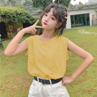 夏季新款百搭外穿原宿慵懶風寬鬆百搭無袖背帶純色背心