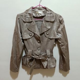 長袖外套 緞面西裝外套 禮服外搭外套