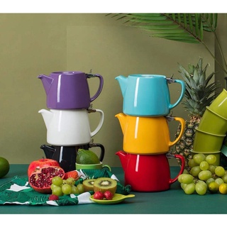 【ForLife】美國第一品牌色釉鐵蓋壺 Stump Teapot 泡茶 茶壺 瓷器茶壺 530cc《享盈餐具》