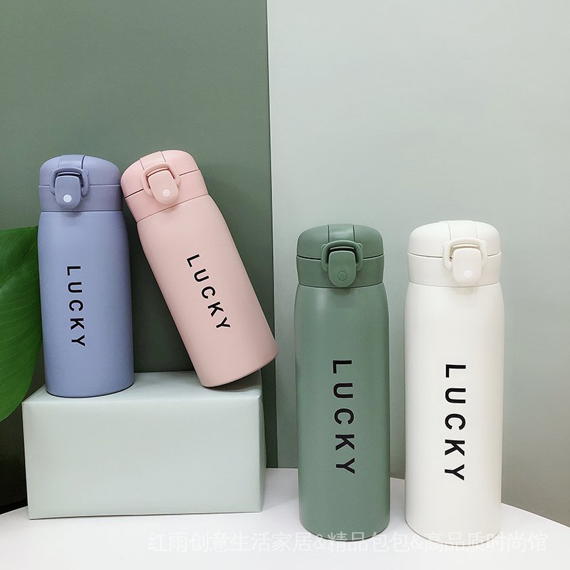 Jekc 藍色500 內膽 名稱 Ml白色 萌 綠色保溫杯材質 數量彈跳包裝扣容量熊英文304 紙盒粉色 裝箱 Ml顏 蝦皮購物