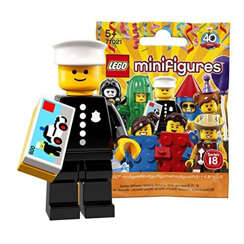 LEGO 樂高 71021 第18代人偶包 8號 警察 40週年