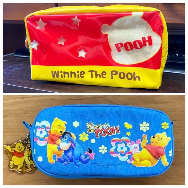 [保留勿下單]迪士尼Winnie The Pooh 小熊維尼 小豬 跳跳虎 屹耳 四方形筆袋 收納包 用具收納（已清洗）