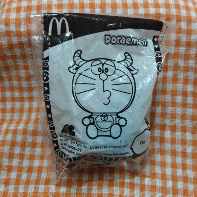 麥當勞玩具哆啦A夢十二生肖塑膠吊飾-牛（最後五個）