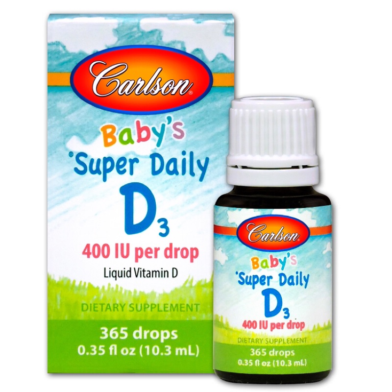 現貨特價🇺🇸Carlson Lab Baby’s Super Daily D3寶寶液體維生素D，維他命D,400IU