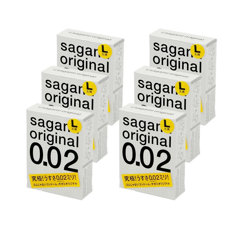 sagami 相模元祖 002 超激薄 L-加大 58mm 保險套 衛生套 3片 *6盒