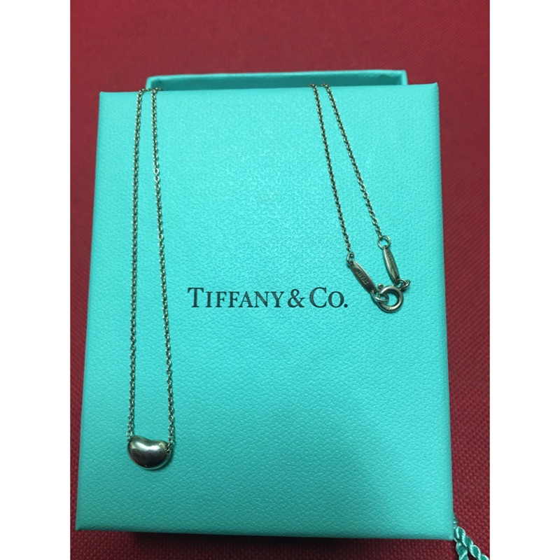 專櫃真品 TIFFANY &amp; CO 925 純銀 相思豆 項鍊 迷你