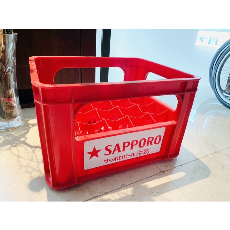 日本 輸出 啤酒箱 啤酒籃 物流箱 惠比壽 傘桶 Sapporo 啤酒箱 エビス恵比寿 工業風 置物