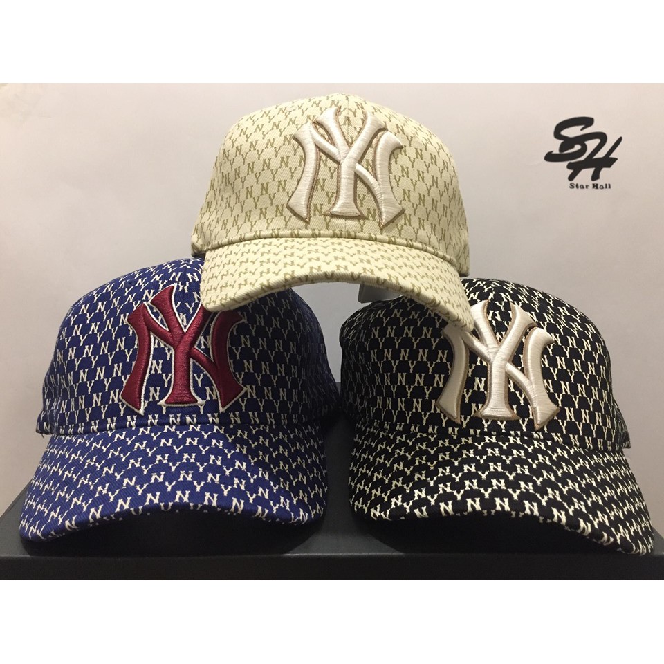 MLB 洋基帽 棒球帽 滿版 NY 小logo 刺繡 周子瑜 32CPFB911